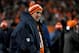DENVER, CO - JANUARY 12: Peyton Manning #18 of the Denver Broncos looks on from the sideline against the Baltimore Ravens during the AFC Divisional Playoff Game at Sports Authority Field at Mile High on January 12, 2013 in Denver, Colorado. The Ravens won 38-35 in the second overtime. (Photo by Dustin Bradford/Getty Images)