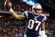 FOXBORO, MA - DECEMBER 30: Rob Gronkowski #87 of the New England Patriots crosses the goal line to score a touchdown in the second half against the Miami Dolphins during the game at Gillette Stadium on December 30, 2012 in Foxboro, Massachusetts. (Photo by Jared Wickerham/Getty Images)
