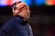 DENVER, CO - JANUARY 12: Head coach John Fox of the Denver Broncos looks on against the Baltimore Ravens during the AFC Divisional Playoff Game at Sports Authority Field at Mile High on January 12, 2013 in Denver, Colorado. (Photo by Doug Pensinger/Getty Images)