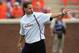 CLEMSON, SC - SEPTEMBER 17: Head coach Gene Chizik yells to his team during their game against the Clemson Tigers at Memorial Stadium on September 17, 2011 in Clemson, South Carolina. (Photo by Streeter Lecka/Getty Images)