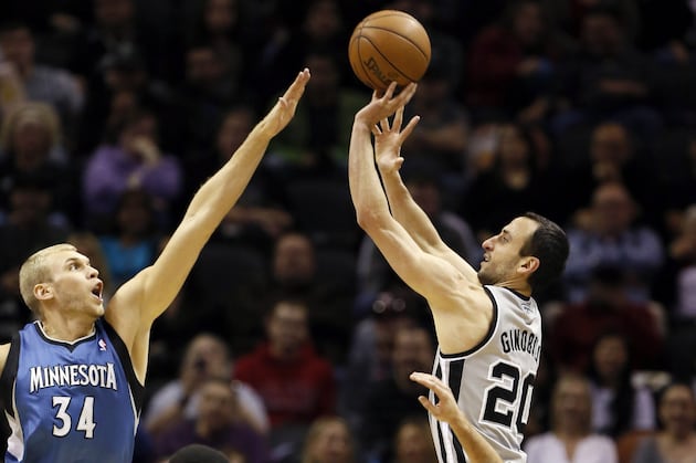 Ginobili Injured in Spurs' Win over Timberwolves