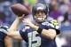 SEATTLE, WA - NOVEMBER 04: Matt Flynn #15 of the Seattle Seahawks warms up before a game against the Minnesota Vikings at CenturyLink Field on November 4, 2012 in Seattle, Washington. (Photo by Stephen Brashear/Getty Images)