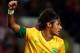 MANCHESTER, ENGLAND - AUGUST 07: Neymar of Brazil celebrates after Leandro Damiao scored the 2nd goal against Korea during the Men's Football Semi Final match between Korea and Brazil, on Day 11 of the London 2012 Olympic Games at Old Trafford on August 7, 2012 in Manchester, England. (Photo by Stanley Chou/Getty Images)