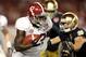 MIAMI GARDENS, FL - JANUARY 07: Eddie Lacy #42 of the Alabama Crimson Tide runs with the ball against the Notre Dame Fighting Irish during the 2013 Discover BCS National Championship game at Sun Life Stadium on January 7, 2013 in Miami Gardens, Florida. (Photo by Streeter Lecka/Getty Images)