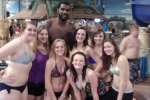 Greg Oden Stands Out at Water Park