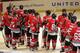 CHICAGO, IL - JANUARY 10: Members of the Chicago Blackhawks celebrate a win over the Columbus Blue Jackets at the United Center on January 10, 2012 in Chicago, Illinois. The Blackhawks defeated the Blue Jackets 5-2. (Photo by Jonathan Daniel/Getty Images)