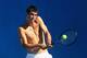 MELBOURNE, AUSTRALIA - JANUARY 14: Bernard Tomic of Australia plays a backhand during a practice session on day one of the 2013 Australian Open at Melbourne Park on January 14, 2013 in Melbourne, Australia. (Photo by Lucas Dawson/Getty Images)