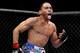 Oct 5, 2012; Minneapolis, MN, USA; John Dodson celebrates after defeating Jussier Formiga (not pictured) in their bout at the UFC on FX 5 at the Target Center. Mandatory Credit: Bruce Kluckhohn-USA TODAY Sports