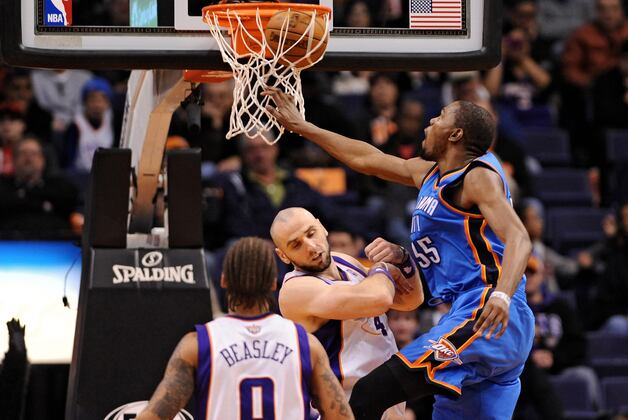 Suns' Marcin Gortat jokes about getting dunked on by Thunder's Kevin Durant