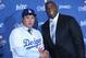 Magic Johnson and left-hander Hyu-Jin Ryu