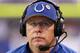 Dec 30 2012; Indianapolis, IN, USA; Indianapolis Colts offensive coordinator Bruce Arians on the sidelines during a game against the Houston Texans at Lucas Oil Stadium. Indianapolis defeats Houston 28-16. Mandatory Credit: Brian Spurlock-USA TODAY Sports