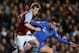 LONDON, ENGLAND - DECEMBER 23: Brett Holman of Aston Villa holds off Eden Hazard of Chelsea during the Barclays Premier League match between Chelsea and Aston Villa at Stamford Bridge on December 23, 2012 in London, England. (Photo by Julian Finney/Getty Images)