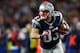 FOXBORO, MA - JANUARY 13: Wes Welker #83 of the New England Patriots runs with the ball against the Houston Texans during the 2013 AFC Divisional Playoffs game at Gillette Stadium on January 13, 2013 in Foxboro, Massachusetts. (Photo by Elsa/Getty Images)