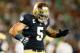 MIAMI GARDENS, FL - JANUARY 07: Manti Te'o #5 of the Notre Dame Fighting Irish warms up prior to playing against the Alabama Crimson Tide in the 2013 Discover BCS National Championship game at Sun Life Stadium on January 7, 2013 in Miami Gardens, Florida. (Photo by Kevin C. Cox/Getty Images)