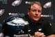 PHILADELPHIA, PA - JANUARY 17: Chip Kelly is introduced as the new head coach of the Philadelphia Eagles during a news conference at the team's NovaCare Complex on January 17, 2013 in Philadelphia, Pennsylvania. The former Oregon coach surprised many after he initially turned down NFL clubs saying he would remain at Oregon. (Photo by Rich Schultz /Getty Images)