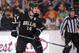 Apr 7, 2012; Dallas, TX, USA; Dallas Stars left wing Jamie Benn (14) looks for the puck during the game against the St. Louis Blues at the American Airlines Center. The Blues defeated the Stars 3-2. Mandatory Credit: Jerome Miron-USA TODAY Sports