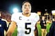 Jan 7, 2013; Miami, FL, USA; Notre Dame Fighting Irish linebacker Manti Te'o (5) leaves the field follow their defeat to the Alabama Crimson Tide in the 2013 BCS Championship game at Sun Life Stadium. Alabama won 42-14. Mandatory Credit: Matt Cashore-USA TODAY Sports