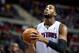 Dec 21, 2012; Auburn Hills, MI, USA; Detroit Pistons center Andre Drummond (1) during the fourth quarter against the Washington Wizards at The Palace. Pistons won 100-68. Mandatory Credit: Tim Fuller-USA TODAY Sports