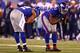 EAST RUTHERFORD, NJ - JANUARY 01: Justin Tuck #91 and Osi Umenyiora #72 of the New York Giants celebrate after a sack in the fourth quarter at MetLife Stadium on January 1, 2012 in East Rutherford, New Jersey. (Photo by Al Bello/Getty Images)