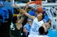 CHAPEL HILL, NC - JANUARY 10: Julian Gamble #45 of the Miami Hurricanes dunks over Brice Johnson #11 of the North Carolina Tar Heels during play at Dean Smith Center on January 10, 2013 in Chapel Hill, North Carolina. Miami won 68-59. (Photo by Grant Halverson/Getty Images)