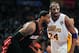 March 4, 2012; Los Angeles, CA, USA; Los Angeles Lakers shooting guard Kobe Bryant (24) goes into position during the free throw against Miami Heat small forward LeBron James (6) during the second half at Staples Center. Mandatory Credit: Gary A. Vasquez-USA TODAY Sports