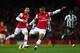 LONDON, ENGLAND - DECEMBER 29: Theo Walcott of Arsenal in kicks the ball during the Barclays Premier League match between Arsenal and Newcastle United at the Emirates Stadium on December 29, 2012 in London, England. (Photo by Clive Mason/Getty Images)