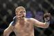 Dec 8, 2012, Seattle, WA, USA; Alexander Gustafsson fights Mauricio Rua (not pictured) during their light heavyweight bout at MMA on FOX 5 at Key Arena. Mandatory Credit: Joe Nicholson-USA TODAY Sports