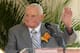 BALTIMORE, MD - JUNE 30: Former Baltimore Orioles manager Earl Weaver address the audience during the unveiling of his bronze sculpture in the Legends garden before a baseball game against the Cleveland Indians at Oriole Park at Camden Yards on June 30, 2012 in Baltimore, Maryland. (Photo by Mitchell Layton/Getty Images)