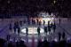 WINNIPEG, MB - JANUARY 19: The Winnipeg Jets salute the fans in a pre-game ceremony before first period action in a game against the Ottawa Senators on January 19, 2013 at the MTS Centre in Winnipeg, Manitoba, Canada. (Photo by Marianne Helm/Getty Images)