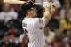 HOUSTON,TX - SEPTEMBER 14: Matt Downs #16 of the Houston Astros hits a two-run home run to left field in the fourth inning against the Philadelphia Phillies at Minute Maid Park on September 14, 2012 in Houston, Texas. (Photo by Bob Levey/Getty Images)