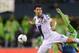 Nov 18, 2012; Seattle, WA, USA; LA Galaxy defender Omar Gonzalez (4) protects the ball from Seattle Sounders FC forward Fredy Montero (17) during the 1st half at CenturyLink Field. Seattle defeated Los Angeles 2-1. Mandatory Credit: Steven Bisig-USA TODAY Sports