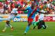 PORT ELIZABETH, SOUTH AFRICA - JANUARY 20: Tresor Mputu Mabi of DR Congo celebrates after scoring a goal during the 2013 African Cup of Nations match between Ghana and Congo DR at Nelson Mandela Bay Stadium on January 20, 2013 in Port Elizabeth, South Africa. (Photo by Richard Huggard/Gallo Images/Getty Images)