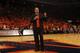 Auburn football coach Gus Malzahn speaks at the half. Kentucky vs Auburn mens basketball on Saturday, Jan. 19, 2013 in Auburn, Ala. Photo credit: Todd Van Emst