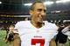 ATLANTA, GA - JANUARY 20: Colin Kaepernick #7 of the San Francisco 49ers celebrates on the field after the 49ers won 28-24 against the Atlanta Falcons in the NFC Championship game at the Georgia Dome on January 20, 2013 in Atlanta, Georgia. (Photo by Kevin C. Cox/Getty Images)