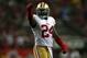 ATLANTA, GA - JANUARY 20: Anthony Dixon #24 of the San Francisco 49ers reacts in the fourth quarter against the Atlanta Falcons in the NFC Championship game at the Georgia Dome on January 20, 2013 in Atlanta, Georgia. (Photo by Mike Ehrmann/Getty Images)