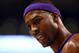 Jan 20, 2013; Toronto, ON, Canada; Los Angeles Lakers center Dwight Howard (12) reacts to a technical called against him against the Toronto Raptors at the Air Canada Centre. The Raptors beat the Lakers 108-103. Mandatory Credit: Tom Szczerbowski-USA TODAY Sports