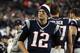 FOXBORO, MA - JANUARY 13: Tom Brady #12 of the New England Patriots looks on towards the end of the game against the Houston Texans during the 2013 AFC Divisional Playoffs game at Gillette Stadium on January 13, 2013 in Foxboro, Massachusetts. (Photo by Elsa/Getty Images)