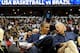WASHINGTON, DC - JULY 16: U.S. President Barack Obama and Vice President Joe Biden talk as the US Senior Men's National Team and Brazil play during a pre-Olympic exhibition basketball game at the Verizon Center on July 16, 2012 in Washington, DC. (Photo by Patrick Smith/Getty Images)