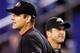 BALTIMORE, MD - NOVEMBER 24: Head coach Jim Harbaugh (L) of the San Francisco 49ers and his brother, head coach John Harbaugh (R) of the Baltimore Ravens stand next to each other before the start of their game at M&T Bank Stadium on November 24, 2011 in Baltimore, Maryland. (Photo by Rob Carr/Getty Images)