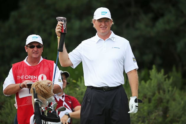 Ernie Els Starts Season with Substitute Caddie