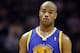 Jan 18, 2013; San Antonio, TX, USA; Golden State Warriors guard Jarrett Jack (2) reacts during the second half against the Golden State Warriors at the AT&T Center. The Spurs won 95-88. Mandatory Credit: Soobum Im-USA TODAY Sports