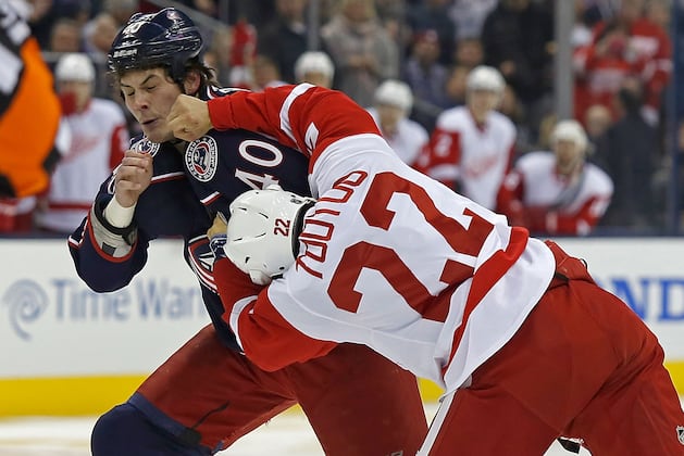 Red Wings Beat Blue Jackets, 4-3, in Shootout, on Brilliant Goal by Brunner
