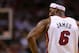 MIAMI, FL - JANUARY 04: LeBron James #6 of the Miami Heat looks on during a game against the Chicago Bulls at AmericanAirlines Arena on January 4, 2013 in Miami, Florida. (Photo by Mike Ehrmann/Getty Images)