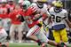 COLUMBUS, OH - NOVEMBER 24: Corey Brown #10 of the Ohio State Buckeyes runs with the ball against the Michigan Wolverines at Ohio Stadium on November 24, 2012 in Columbus, Ohio. (Photo by Jamie Sabau/Getty Images)