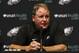 Jan 17, 2013; Philadelphia, PA, USA; Philadelphia Eagles new head coach Chip Kelly addresses the media during a press conference at the Philadelphia Eagles NovaCare Complex. Mandatory Credit: Howard Smith-USA TODAY Sports