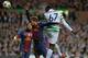 GLASGOW, SCOTLAND - NOVEMBER 07: Victor Wanyama of Celtic scores a goal under pressure from Jordi Alba of Barcelona during the UEFA Champions League Group G match between Celtic and Barcelona at Celtic Park on November 7, 2012 in Glasgow, Scotland. (Photo by Jeff J Mitchell/Getty Images)