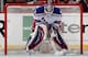 NEWARK, NJ - MAY 25: Henrik Lundqvist #30 of the New York Rangers looks on from goal against the New Jersey Devils in Game Six of the Eastern Conference Final during the 2012 NHL Stanley Cup Playoffs at the Prudential Center on May 25, 2012 in Newark, New Jersey. (Photo by Bruce Bennett/Getty Images)
