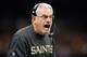 NEW ORLEANS, LA - DECEMBER 16: Interim Head Coach Joe Vitt of the New Orleans Saints reacts during the game against the Tampa Bay Buccaneers at the Mercedes-Benz Superdome on December 16, 2012 in New Orleans, Louisiana. (Photo by Chris Graythen/Getty Images)