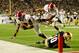 MIAMI GARDENS, FL - JANUARY 07: Ha'Sean Clinton-Dix #6 of the Alabama Crimson Tide intercepts a pass intended for DaVaris Daniels #10 of the Notre Dame Fighting Irish in the third quarter of the 2013 Discover BCS National Championship game at Sun Life Stadium on January 7, 2013 in Miami Gardens, Florida. (Photo by Kevin C. Cox/Getty Images)