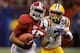 NEW ORLEANS, LA - JANUARY 09: Darius Hanks #15 of the Alabama Crimson Tide runs as Tyrann Mathieu #7 of the Louisiana State University Tigers pulls his jersey from behind during the 2012 Allstate BCS National Championship Game at Mercedes-Benz Superdome on January 9, 2012 in New Orleans, Louisiana. (Photo by Chris Graythen/Getty Images)